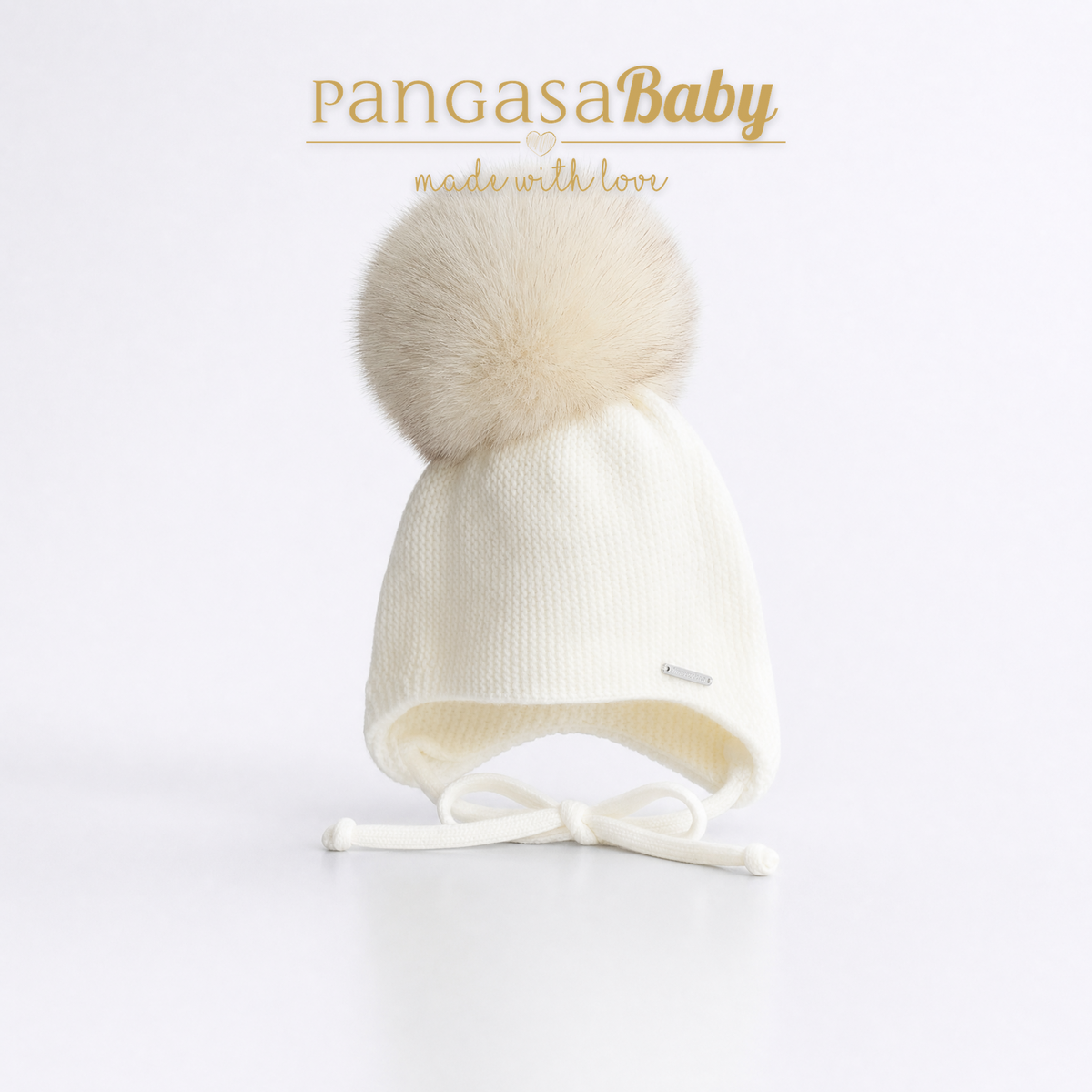 Gorro Orejero Marfil - Pangasa Baby