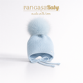 Gorro Orejero Celeste Empolvado - Pangasa Baby