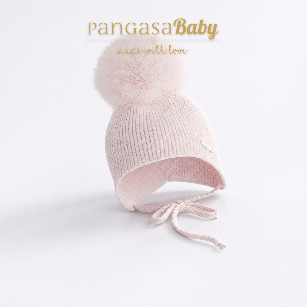 Gorro Orejero Rosa Empolvado - Pangasa Baby