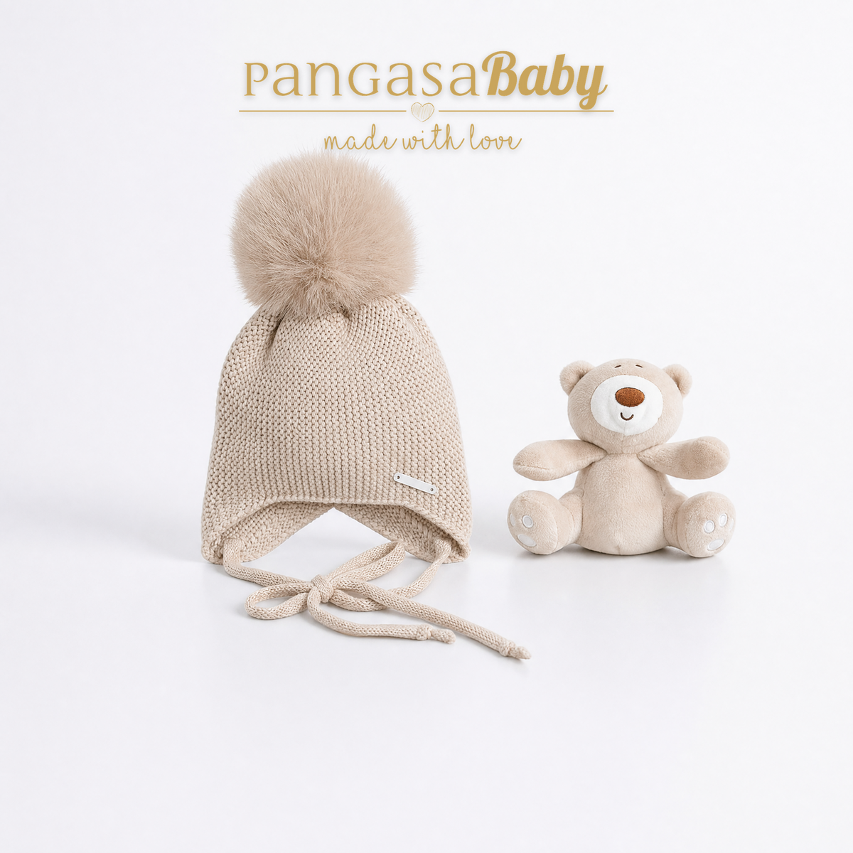 Gorro Orejero Arena - Pangasa Baby