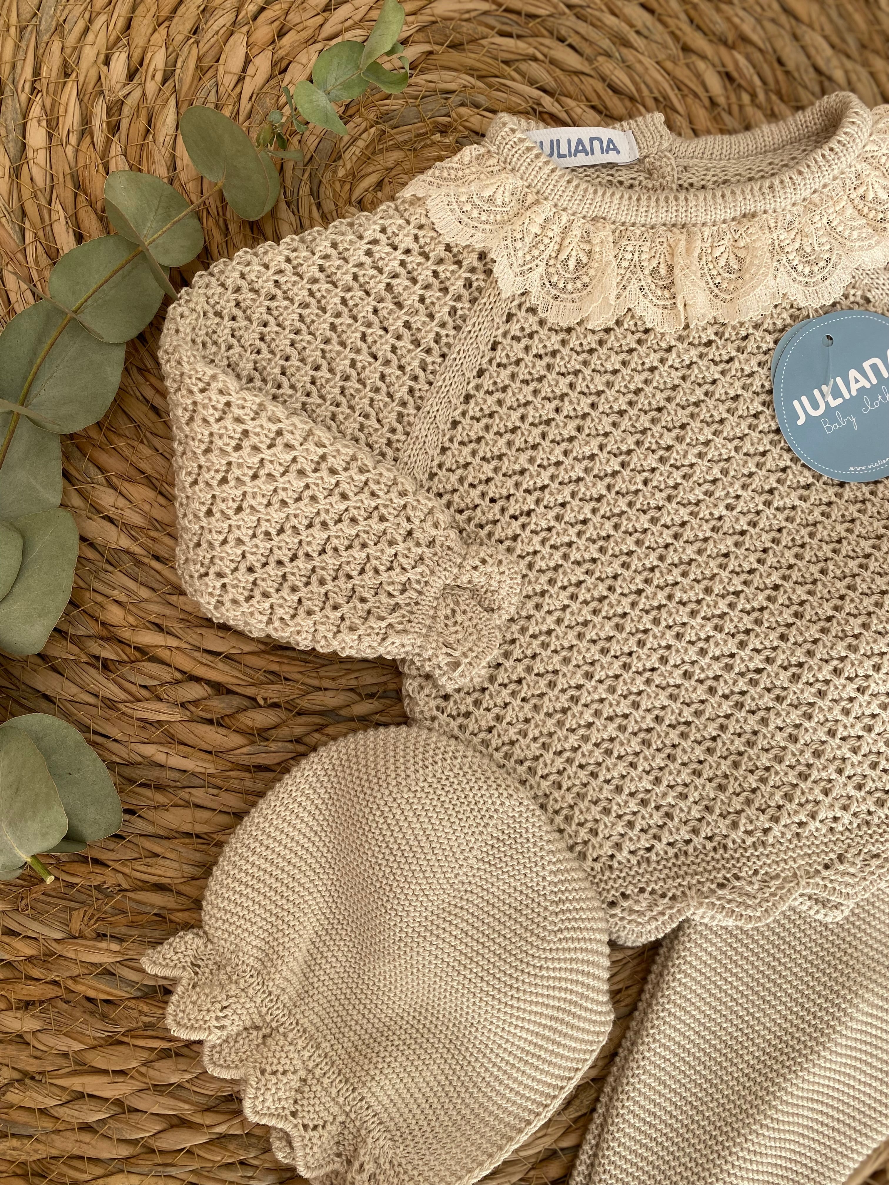 Conjunto 3 piezas calado Juliana