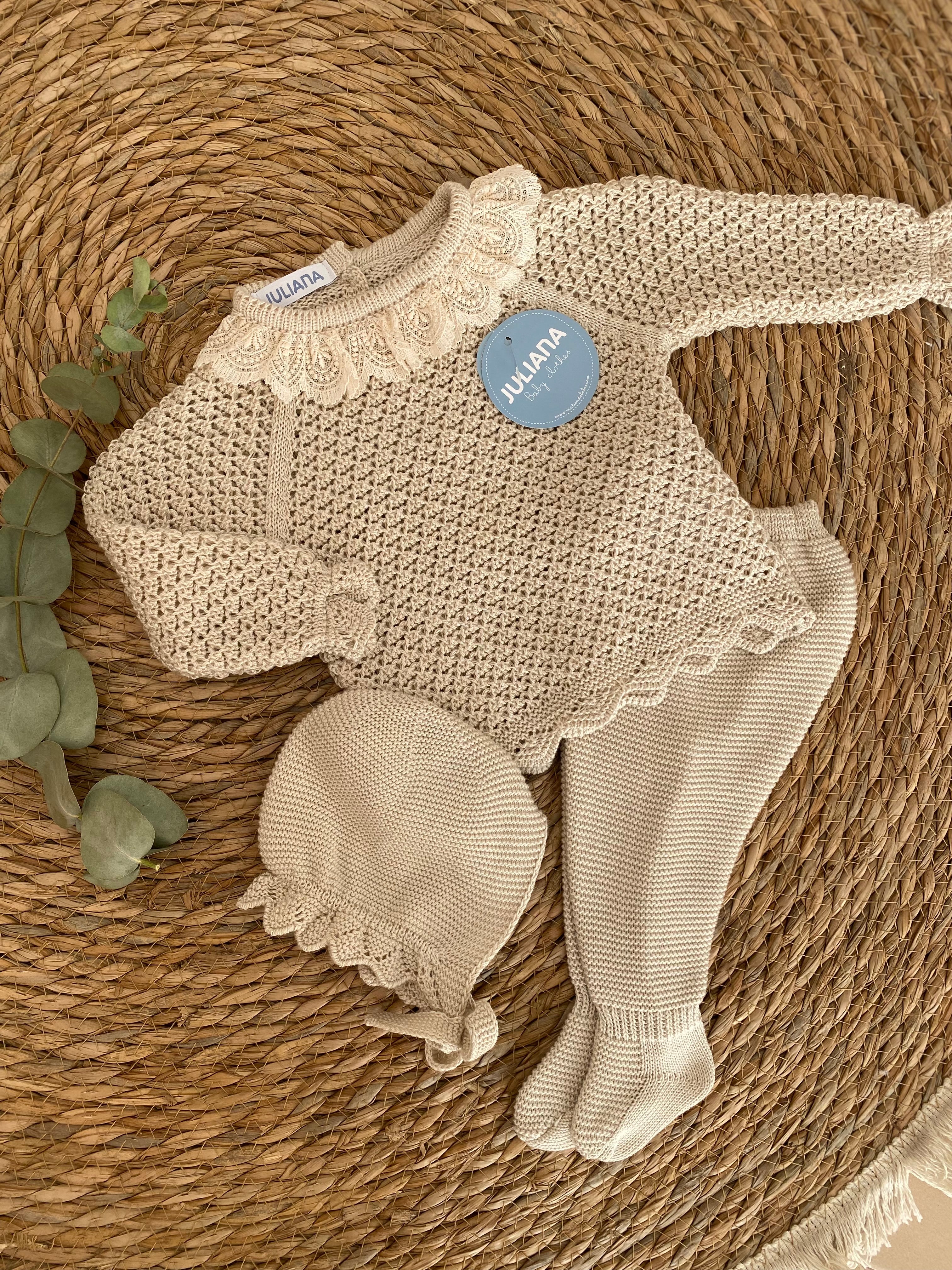Conjunto 3 piezas calado Juliana
