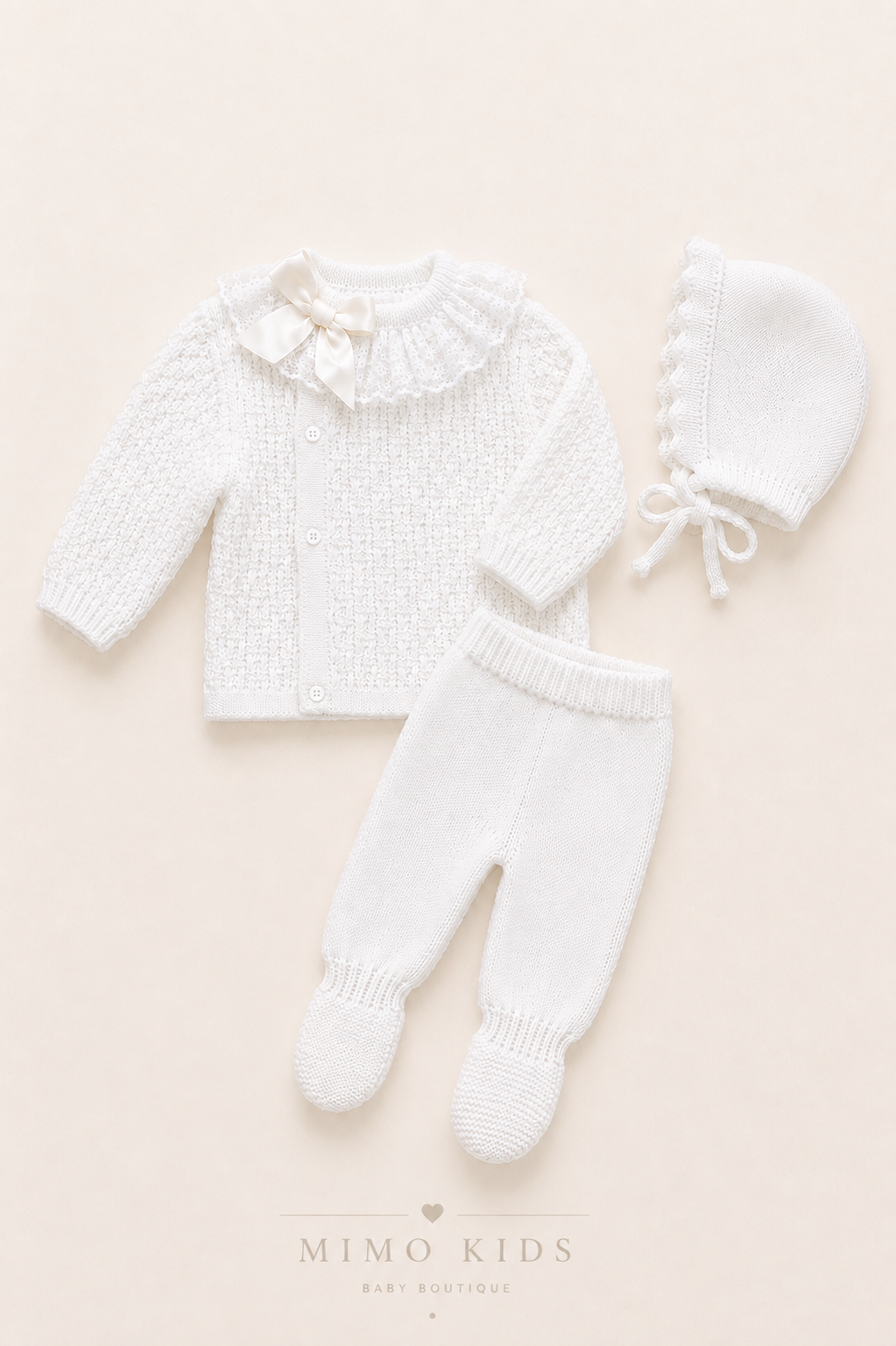Conjunto de 3 piezas Juliana - Botón Blanco