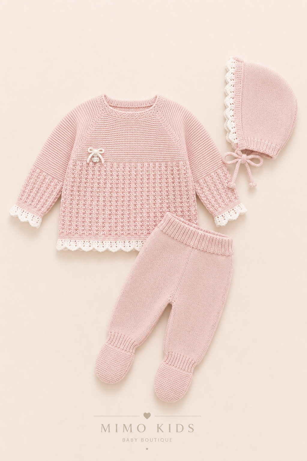 Conjunto de 3 piezas Juliana - Rosa empolvado