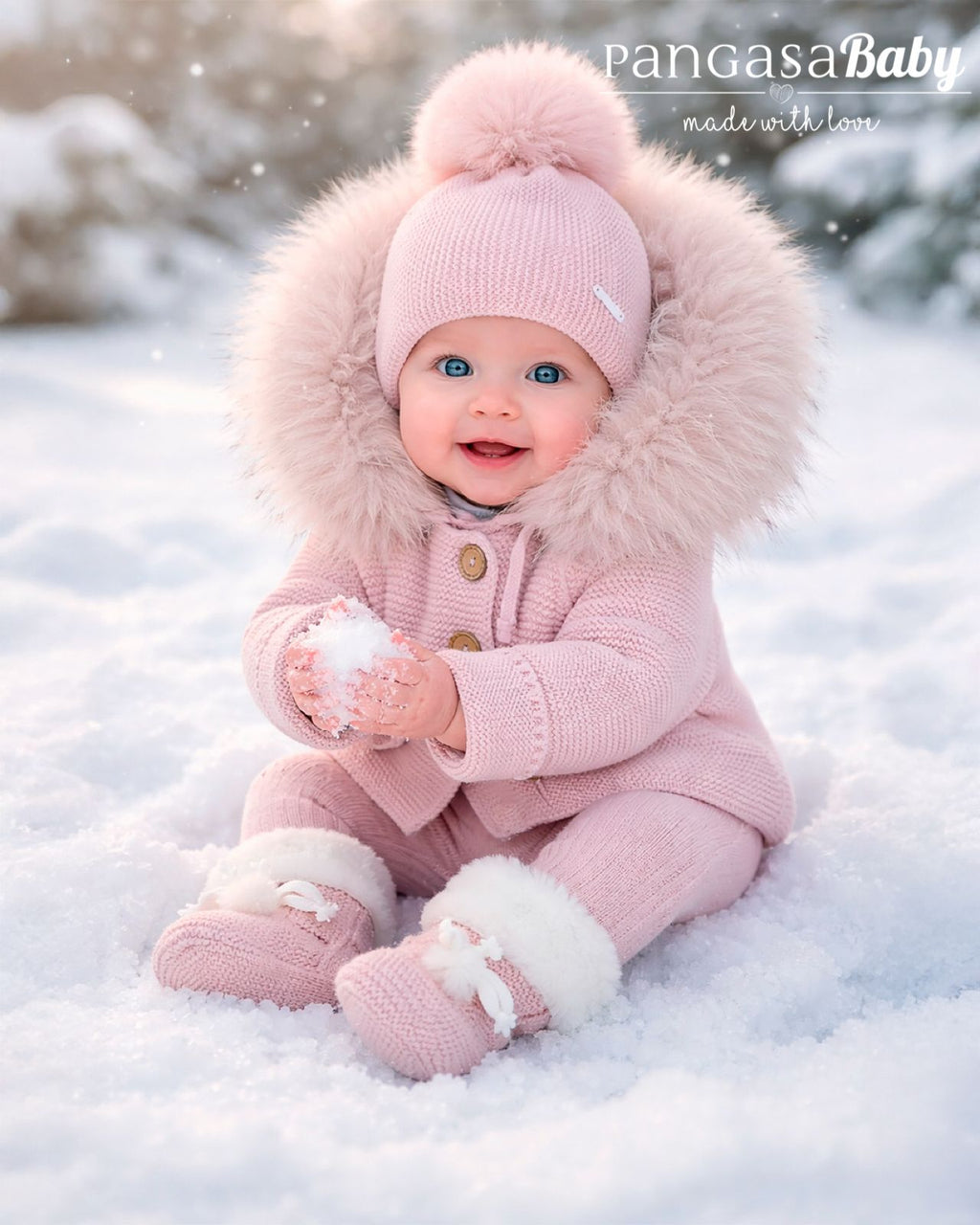 Trenka Luxury Pelo Rosa Empolvado - Pangasa Baby
