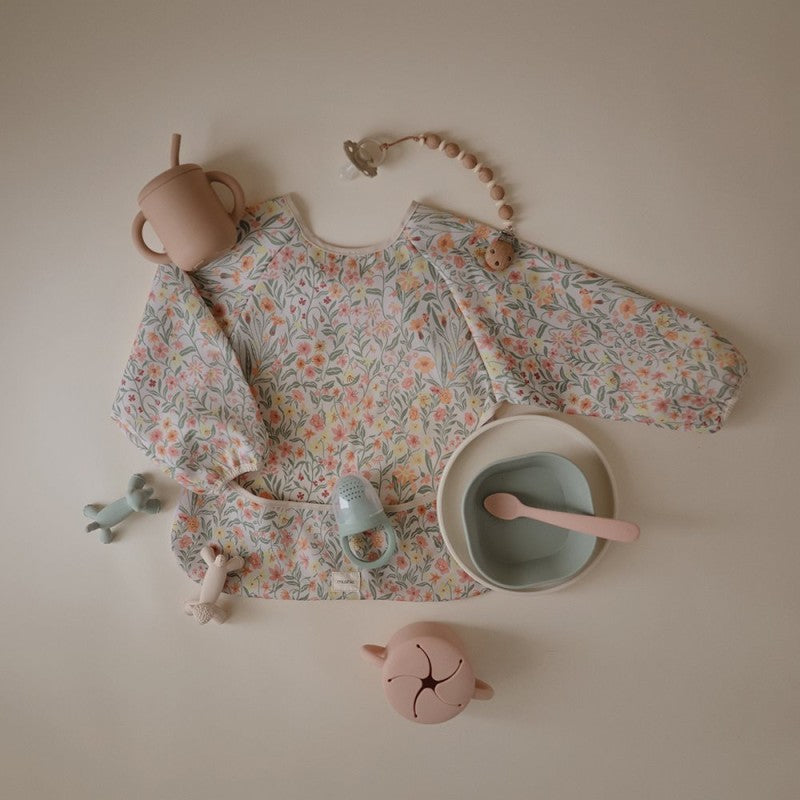 Babero con mangas FLOWER